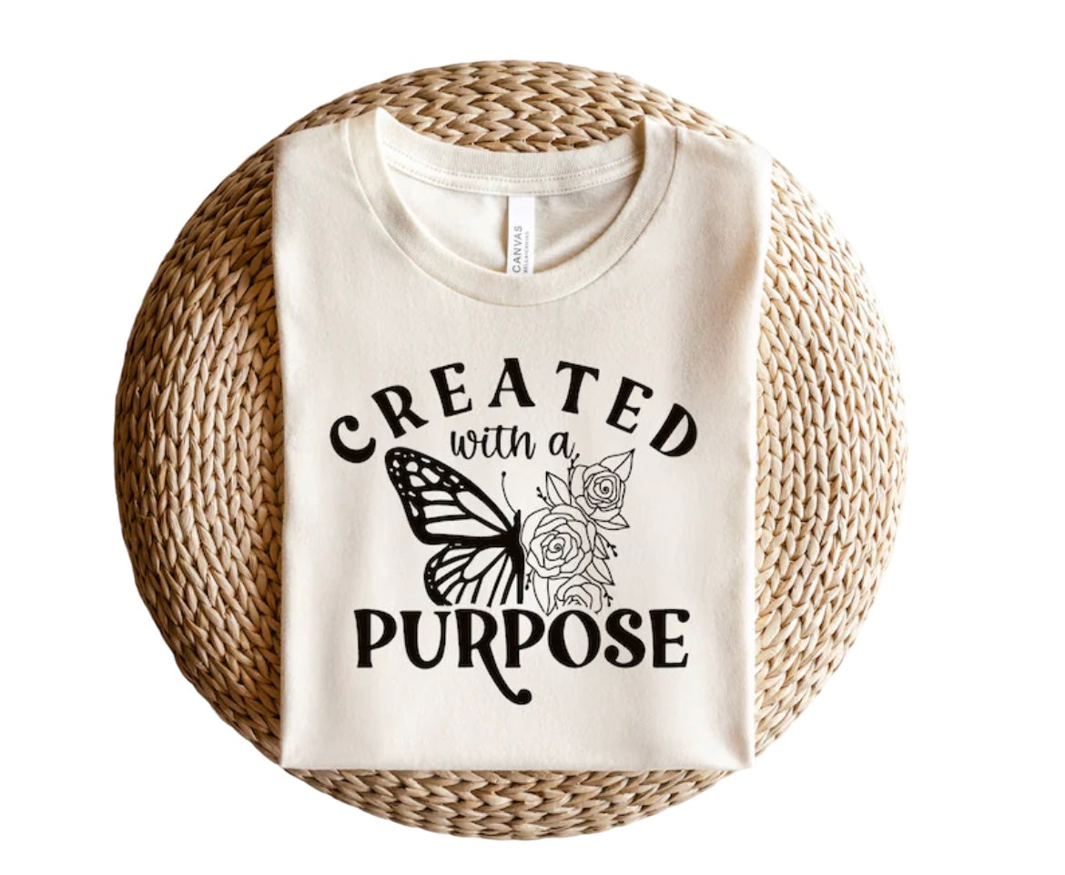 Created with Purpose T-Shirt – Z&K Boutique